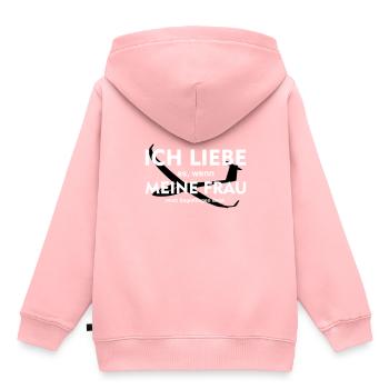 drôle pilote de planeur pilote de planeur - Sweat Premium à capuche enfant bio - rose - Dos - AI Model Kid Female (0cm)