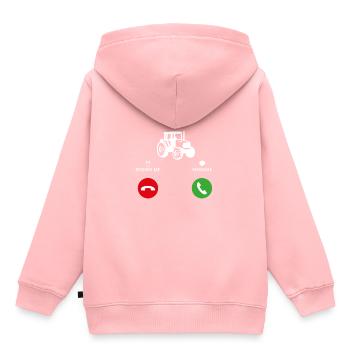 Call Mobile Anruf tractor traktor landwirt - Kinder Premium Organic Hoodie - Rosa - Hinten - AI Model Kid Female (0cm)