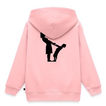 mother and child - Kids Premium Organic Hoodie - rose - Back - AI Model Kid Female (0cm)