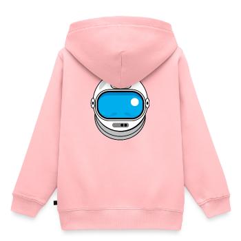 Spacehelmet - Kinder Premium Organic Hoodie - Rosa - Hinten - AI Model Kid Female (0cm)