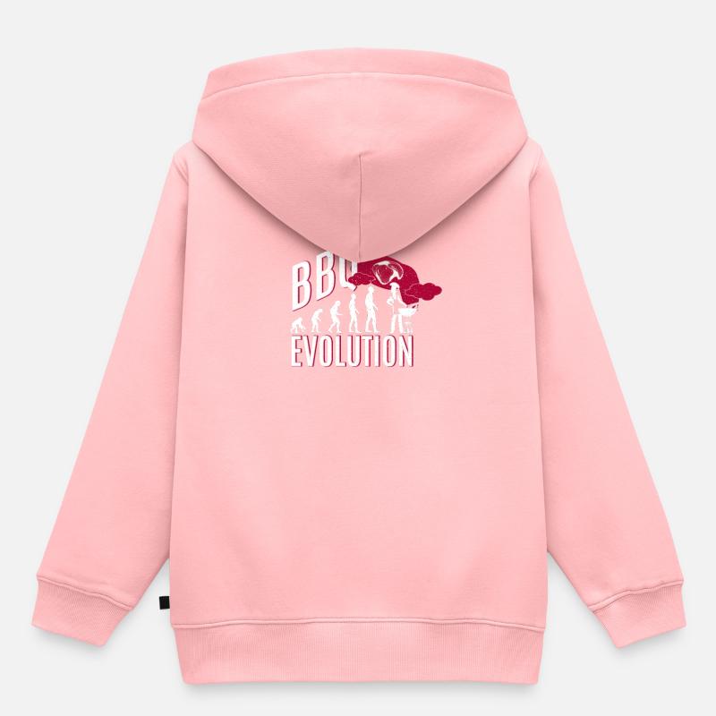 BBQ Evolution - Grillen - Kinder Premium Organic Hoodie - Rosa