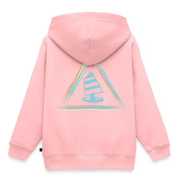 navigation à voile - Sweat Premium à capuche enfant bio - rose - Dos - AI Model Kid Female (0cm)