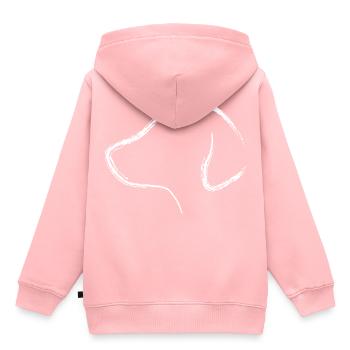 Hundekopf Silhouette retriever - Kinder Premium Organic Hoodie - Rosa - Hinten - AI Model Kid Female (0cm)