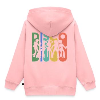 Roller Disco - Sweat Premium à capuche enfant bio - rose - Dos - AI Model Kid Female (0cm)