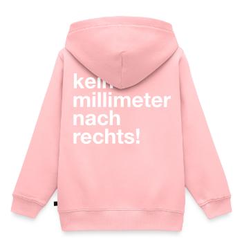 kein millimeter nach rechts! T-Shirt gegen rechts - Kinder Premium Organic Hoodie - Rosa - Hinten - AI Model Kid Female (0cm)