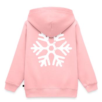 flocon de neige - Sweat Premium à capuche enfant bio - rose - Dos - AI Model Kid Female (0cm)