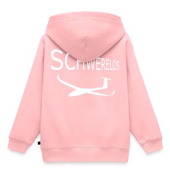 Gleitschirmflieger Segelflugzeug Geschenkidee - Kinder Premium Organic Hoodie - Rosa - Hinten - AI Model Kid Female (0cm)
