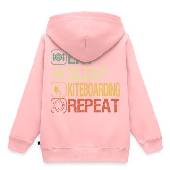 Kiter - Kinder Premium Organic Hoodie - Rosa - Hinten - AI Model Kid Female (0cm)