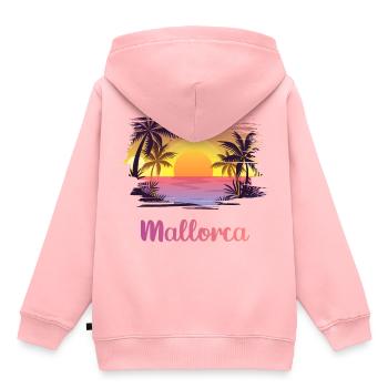 Ich liebe Mallorca - Kinder Premium Organic Hoodie - Rosa - Hinten - AI Model Kid Female (0cm)