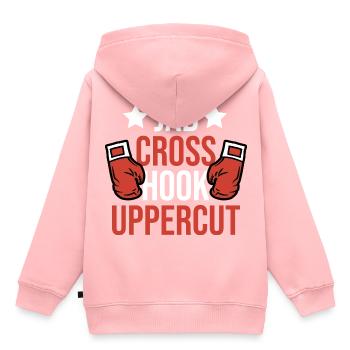 Boxing Jab Cross Hook Uppercut - Kinder Premium Organic Hoodie - Rosa - Hinten - AI Model Kid Female (0cm)