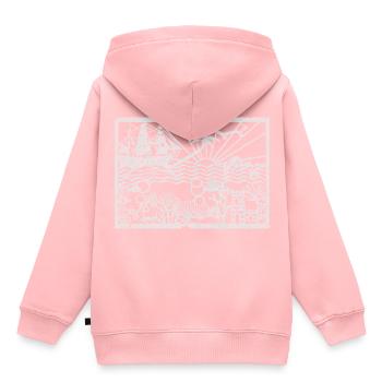 Meer Ocean Atlansis Scherenschnitt - Kinder Premium Organic Hoodie - Rosa - Hinten - AI Model Kid Female (0cm)