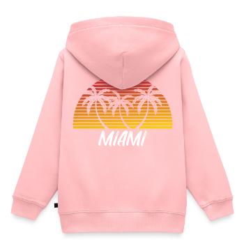 Miami - Sweat Premium à capuche enfant bio - rose - Dos - AI Model Kid Female (0cm)