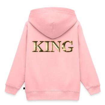 KING - Sweat Premium à capuche enfant bio - rose - Dos - AI Model Kid Female (0cm)