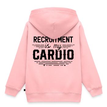 Recruitment Ist Meine Ausdauer Recruiter Rekruter - Kinder Premium Organic Hoodie - Rosa - Hinten - AI Model Kid Female (0cm)