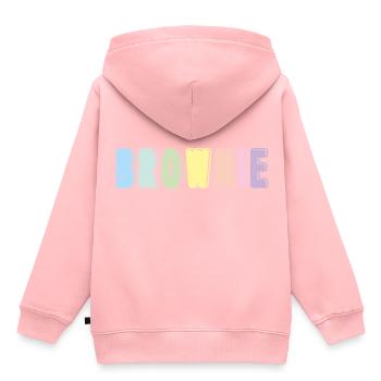 Brownie - Sweat Premium à capuche enfant bio - rose - Dos - AI Model Kid Female (0cm)