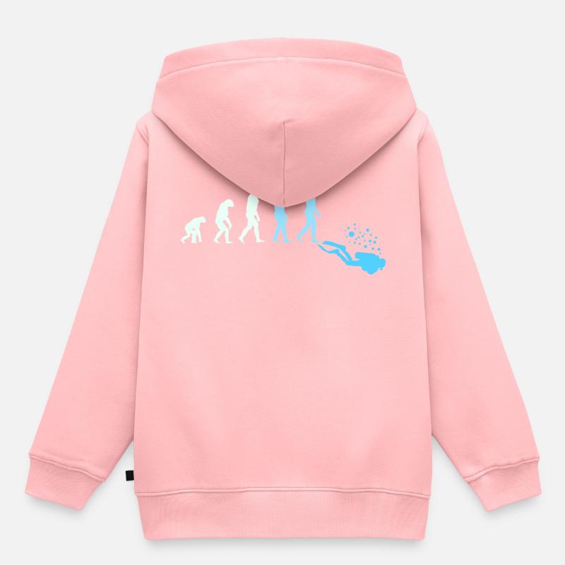 Plongée I Plongée I Evolution - Sweat Premium à capuche enfant bio - rose