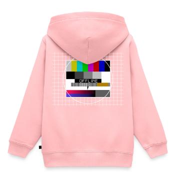 déconnecté, internet, image d’essai, tv - Sweat Premium à capuche enfant bio - rose - Dos - AI Model Kid Female (0cm)