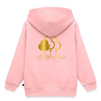 save the Planet - Kids Premium Organic Hoodie - rose - Back - AI Model Kid Female (0cm)