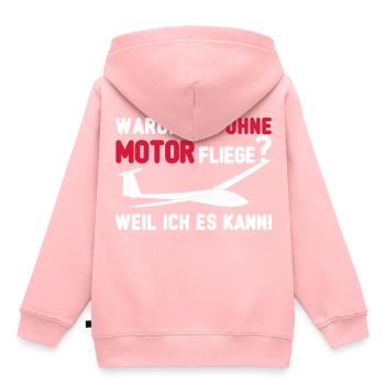 lustiger Segelflieger Spruch gleiten Segelflugzeug - Kinder Premium Organic Hoodie - Rosa - Hinten - AI Model Kid Female (0cm)