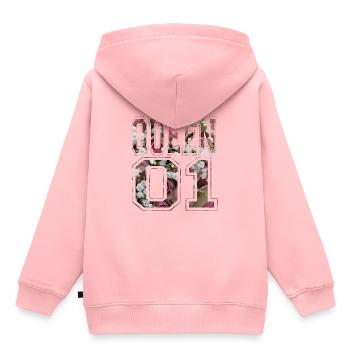 Queen 01 King Queen Paar-Liebe Rosen - Kinder Premium Organic Hoodie - Rosa - Hinten - AI Model Kid Female (0cm)