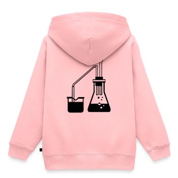 Chemie Experiment Geschenkidee Substanz mischen - Kinder Premium Organic Hoodie - Rosa - Hinten - AI Model Kid Female (0cm)
