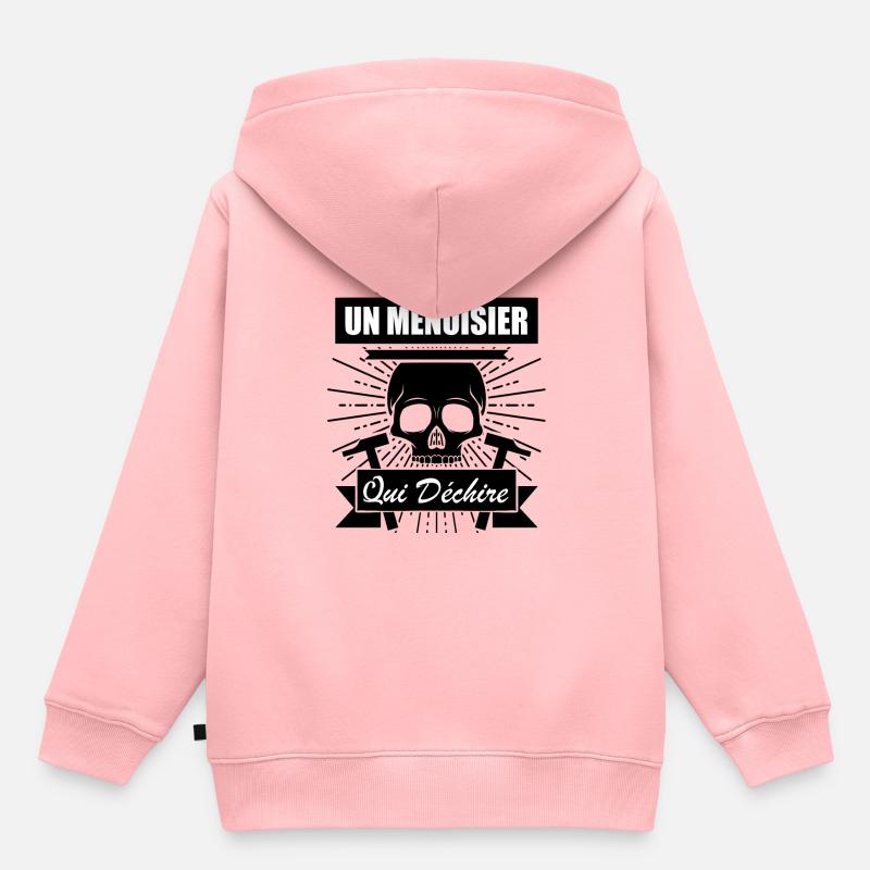 Menuisier Cadeau • Menuisier qui déchire - Sweat Premium à capuche enfant bio - rose