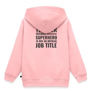 Lehrer - Kinder Premium Organic Hoodie - Rosa - Hinten - AI Model Kid Female (0cm)