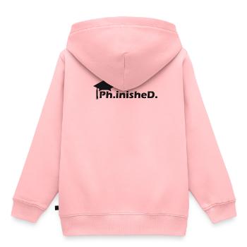 Ph.inishe.D. Thèse de doctorat - Sweat Premium à capuche enfant bio - rose - Dos - AI Model Kid Female (0cm)