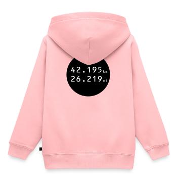 RUN - Kinder Premium Organic Hoodie - Rosa - Hinten - AI Model Kid Female (0cm)