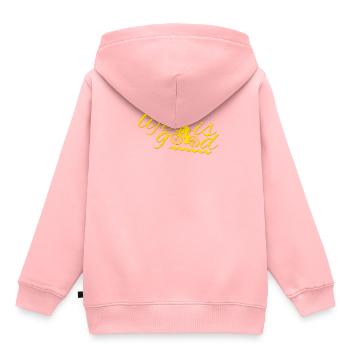 Faire du vélo - Sweat Premium à capuche enfant bio - rose - Dos - AI Model Kid Female (0cm)