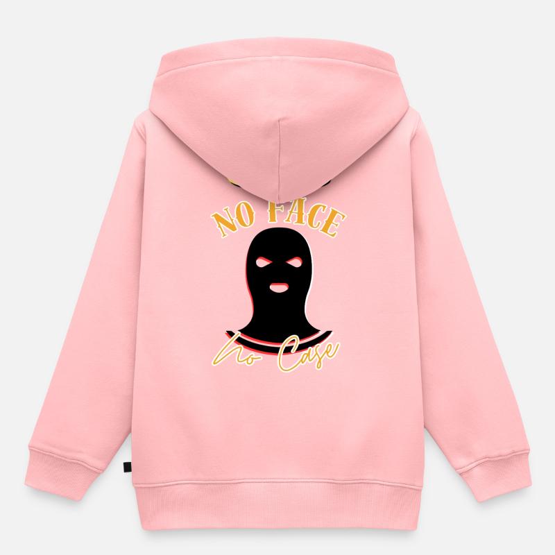 Pas de visage, pas d’étui - Sweat Premium à capuche enfant bio - rose
