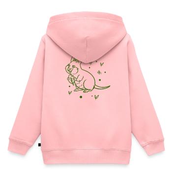 Eichhörnchen - Streifenhörnchen - Waldtier - Natur - Kinder Premium Organic Hoodie - Rosa - Hinten - AI Model Kid Female (0cm)