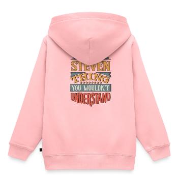 Es ist eine Steven-Sache, die Sie nicht verstehen würden - - Kinder Premium Organic Hoodie - Rosa - Hinten - AI Model Kid Female (0cm)