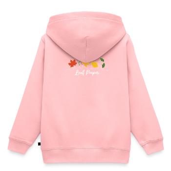 Blatt-Peeper Kawaii Laub Blatt-Peeping - Kinder Premium Organic Hoodie - Rosa - Hinten - AI Model Kid Female (0cm)