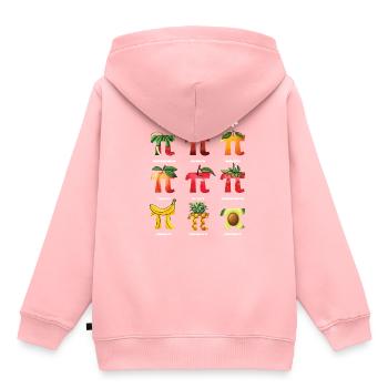Pi Menü Fruchtfreunde Pi Day Spaß - Kinder Premium Organic Hoodie - Rosa - Hinten - AI Model Kid Female (0cm)