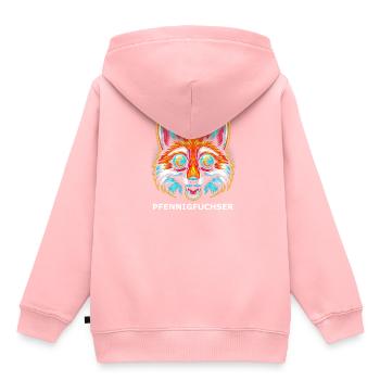 Pfennigfuchser - Kinder Premium Organic Hoodie - Rosa - Hinten - AI Model Kid Female (0cm)