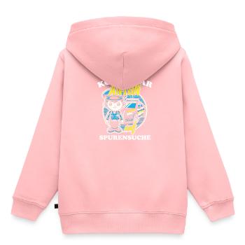 Kommissar Anton Spurensuche - Kinder Premium Organic Hoodie - Rosa - Hinten - AI Model Kid Female (0cm)
