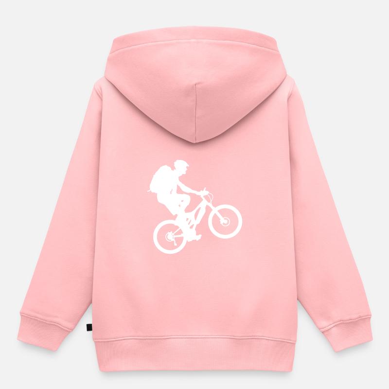 Biker - Sweat Premium à capuche enfant bio - rose