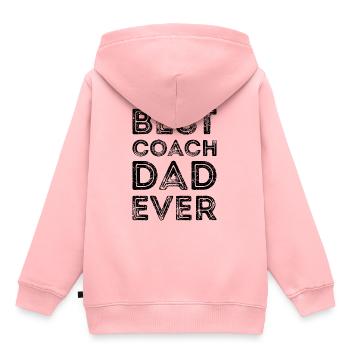 COACH DAD Formateur Cadeau Papa Père Papa Enfant - Sweat Premium à capuche enfant bio - rose - Dos - AI Model Kid Female (0cm)