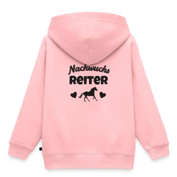 Nachwuchs Reiterin Baby Party Reiten Pferde Pferd - Kinder Premium Organic Hoodie - Rosa - Hinten - AI Model Kid Female (0cm)