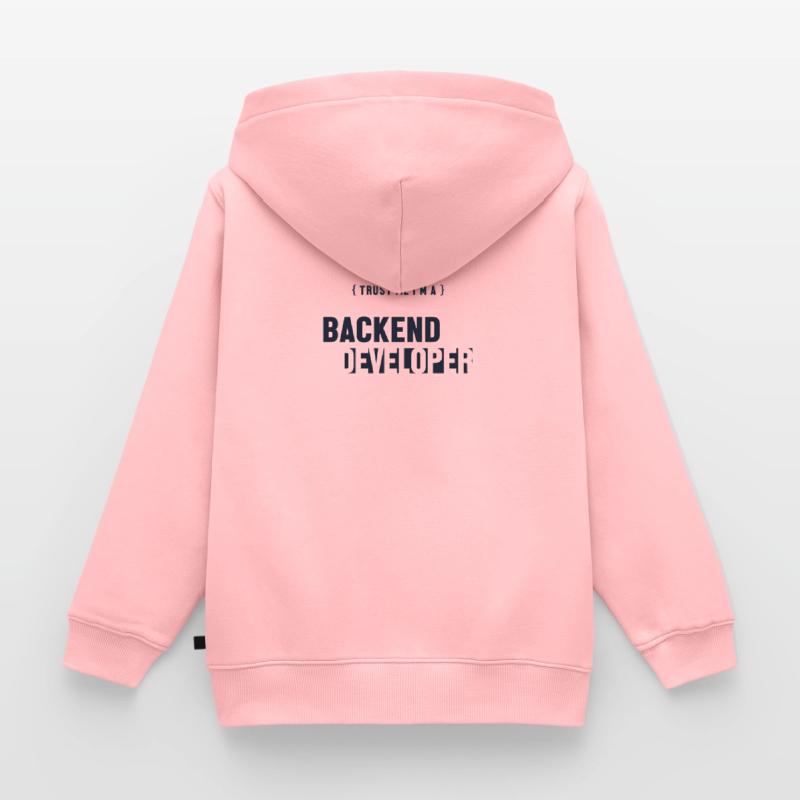 Trust Me I'm Backend Developer Coder Programmer Sweat Premium à capuche enfant bio
