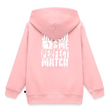Lancer de lance Athlétisme Sport - Sweat Premium à capuche enfant bio - rose - Dos - AI Model Kid Female (0cm)