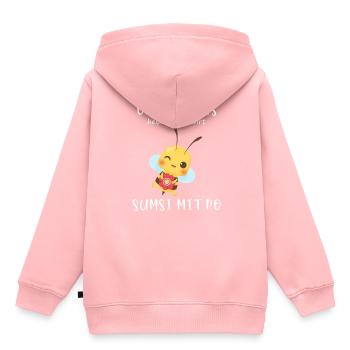Biene Optimismus Sumsi mit Po - Kinder Premium Organic Hoodie - Rosa - Hinten - AI Model Kid Female (0cm)