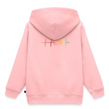 Gamer EKG Vollblut Gamer Gamer Herz - Kinder Premium Organic Hoodie - Rosa - Hinten - AI Model Kid Female (0cm)