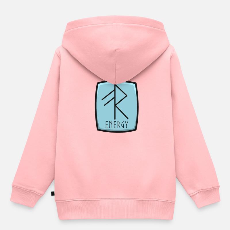 Rune d'énergie - Sweat Premium à capuche enfant bio - rose