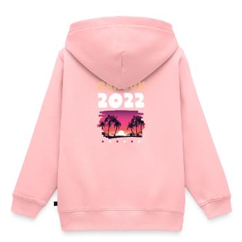 Cancun 2022 - Kinder Premium Organic Hoodie - Rosa - Hinten - AI Model Kid Female (0cm)