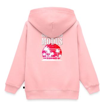 Goldstrand Modus - Kinder Premium Organic Hoodie - Rosa - Hinten - AI Model Kid Female (0cm)