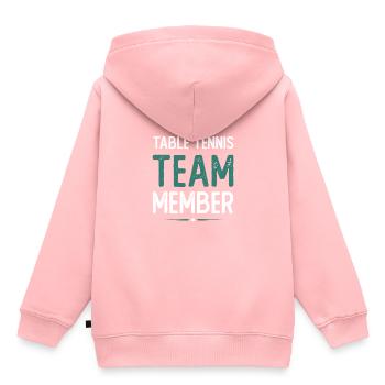 Table Tennis Team - Kinder Premium Organic Hoodie - Rosa - Hinten - AI Model Kid Female (0cm)