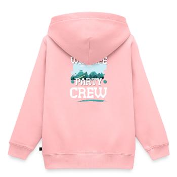 Équipage de la fête de la faune - Sweat Premium à capuche enfant bio - rose - Dos - AI Model Kid Female (0cm)