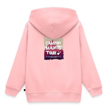 Camping Mädels Tour - Kinder Premium Organic Hoodie - Rosa - Hinten - AI Model Kid Female (0cm)